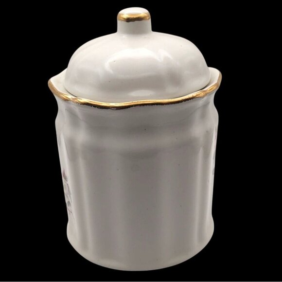 House Of Webster Briar Rose Vintage Ceramic Canister Jar With Lid Floral Design - Picture 2 of 7